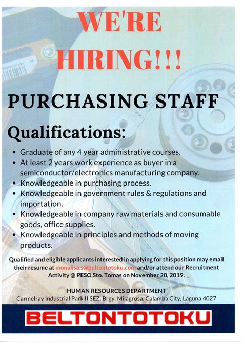 Part time jobs in Santo Tomas, Batangas .